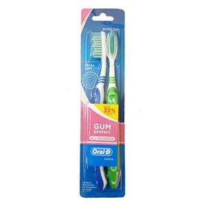 مسواک اورال-بی سری ALL ROUNDER مدل GUM Protect با برس خیلی نرم بسته 2 عددی -