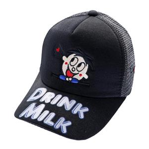 کلاه کپ بچگانه طرح DRINK MILK رنگ مشکی 