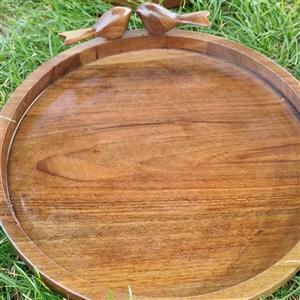 سینی سرو مدل دایره چوبی