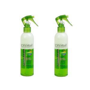 اسپری دوفاز مو کریستال مدل Hydrolyzed Keratin حجم 250 میلی لیتر مجموعه 2 عددی