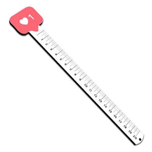 خط کش 20 سانتی متری طرح قلب کد r01