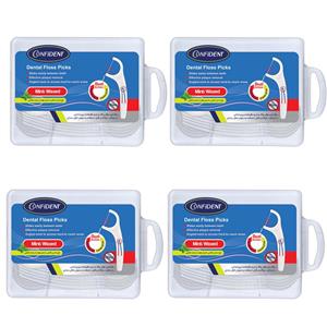 نخ دندان کانفیدنت مدل BoxFlossPick4 مجموعه 4 عددی
