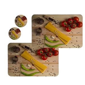 زیربشقابی طرح ماکارونی کد 8343 مجموعه 2 عددی همراه زیر لیوانی