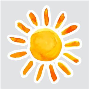 استیکر لپ تاپ پیکسل میکسل مدل خورشید 