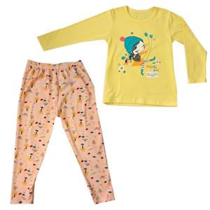 ست تی شرت و شلوار دخترانه مدل گل