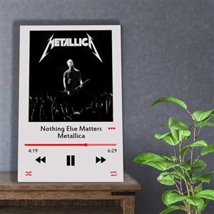 تابلو شاسی مدل موزیک آرت طرح متالیکا nothing else matter کد MP3-1