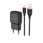 شارژر دیواری بروفون مدل BA48A  به همراه کابل تبدیل microUSB