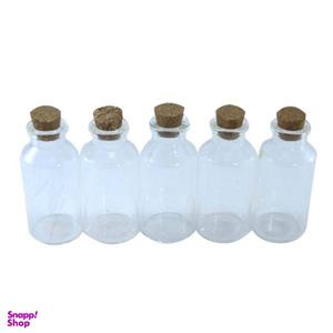 بطری دکوری مدل شیشه ای بسته 5 عددی