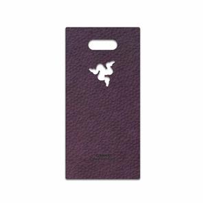 برچسب پوششی ماهوت مدل Purple-Leather مناسب برای گوشی موبایل ریزر Phone 2 MAHOOT Cover Sticker for Razer 