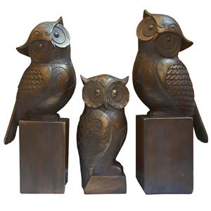 مجسمه لیلپار طرح جغد مدل DKH-7247 P مجموعه سه عددی