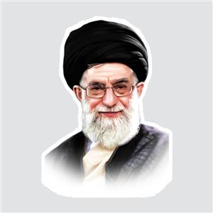 استیکر لپ تاپ پیکسل میکسل مدل رهبری آیت الله خامنه ای