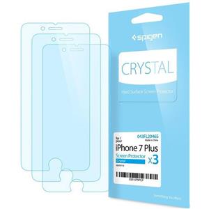 محافظ صفحه نمایش اسپیگن مدل Crystal مناسب برای گوشی موبایل آیفون 7 پلاس بسته 3 عددی Spigen Crystal Screen Protector For Apple iPhone 7 Plus Pack Of 3