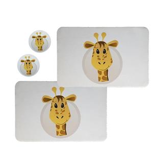 زیربشقابی طرح زرافه کد 8443 مجموعه 2 عددی همراه زیر لیوانی