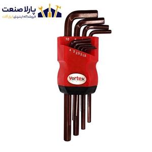مجموعه 9 عددی آچار آلن شش گوش ورتکس مدل S2-STEEL