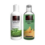 شامپو مو فابریگاس مدل Aloevera حجم 400 میلی لیتر به همراه ژل شستشو بدن فابریگاس مدل Melon حجم 400 میلی لیتر