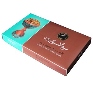 سوهان لقمه ای عسلی زعفرانی گز شیرین - 250 گرم