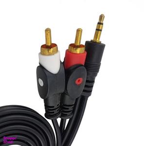 کابل تبدیل 2 به 1 RCA به جک 3.5 میلیمتری رویال مدل r1.5 طول 1.5 متر