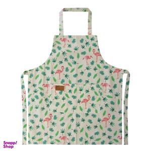 پیش بند آشپزخانه هوم اند لایف طرح فلامینگو و برگ مدل آراشید