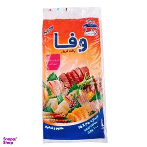 کیسه فریزر وفا مدل چسبی تقویمی ده بسته 100 عددی