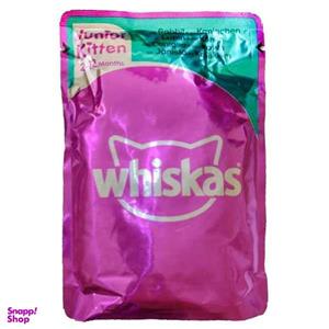 پوچ گربه ویسکاس مدل Whiskas With Rabbit Mit Kaninchen وزن 100 گرم