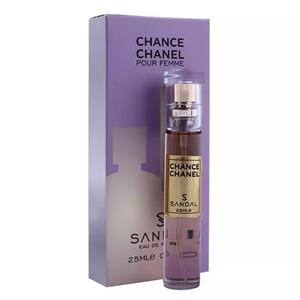 عطر جیبی زنانه صندل مدل چنس چنل حجم 25 میلی لیتر