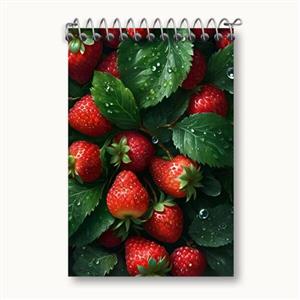 دفتر یادداشت خندالو طرح توت فرنگی