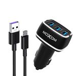 شارژر فندکی موکسوم مدل MX-VC01 به همراه کابل تبدیل MicroUSB 