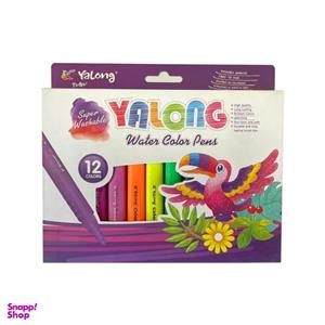 ماژیک رنگ آمیزی 12 رنگ یالونگ مدل YL18013