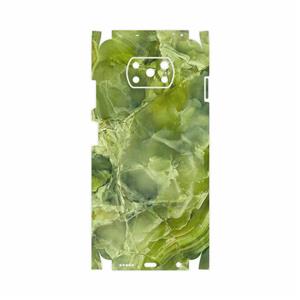 برچسب پوششی ماهوت مدل Green Crystal Marble FullSkin مناسب برای گوشی موبایل شیائومی Poco X3 NFC MAHOOT Cover Sticker for Xiaomi 