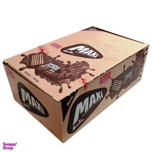 ویفر روکش کاکائو با طعم قهوه مکسی شیرین عسل - 30 گرم بسته 24 عددی
