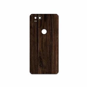 برچسب پوششی ماهوت مدل Dark Walnut Wood مناسب برای گوشی موبایل گوگل Pixel 2 MAHOOT Dark Walnut Wood Cover Sticker for Google Pixel 2