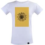 تی شرت آستین کوتاه زنانه 27 مدل آفتاب گردان کد Z10 رنگ سفید