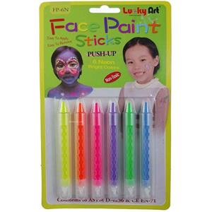   رنگ گریم صورت فلورسنت قلمی 6 رنگ 