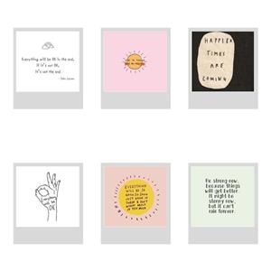 آویز تزیینی طرح انگیزشی همه چیز درست میشه مجموعه 6 عددی