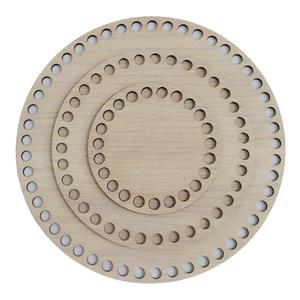 کفی تریکو بافی مدل دایره 20-25-30 مجموعه 3 عددی