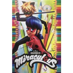 دفتر نقاشی 18برگ مدل دختر کفشدوزکی کد A4MIRA 18