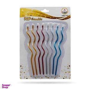 شمع تولد مدل ماکارانی بسته 8 عددی