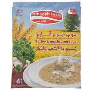 سوپ جو و قارچ آماده لذیذ مقدار 65 گرم Amadeh Laziz Barley And Mushroom Soup 65gr