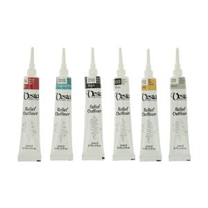 خمیر دورگیر وستا مدل Relief Outliner  حجم 21 میلی لیتر بسته 6 عددی -