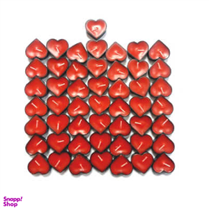 شمع وارمر طرح قلب بسته 50 عددی