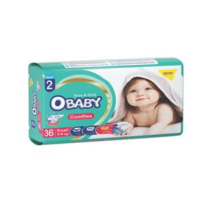 پوشک کودک اوبیبی مدل کامفلکس سایز 2 بسته 36 عددی