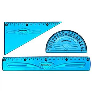 ست خط کش دانشمند مدل الماس مجموعه 3 عددی