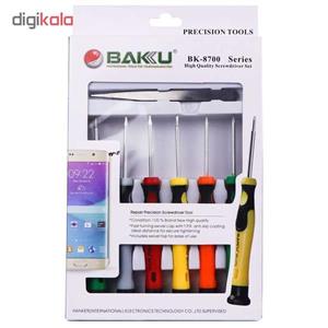 مجموعه 6 عددی پیچ گوشتی باکو مدل BK-8700 به همراه پنس