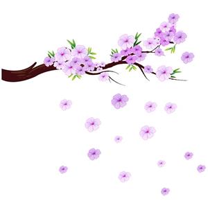 استیکر دیواری طرح cherry blossom02 