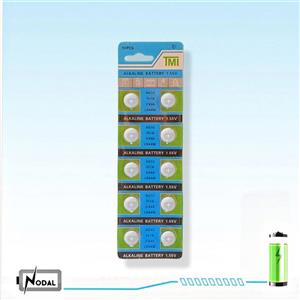باتری ساعت تی ام آی مدل LR44 AG13 بسته 10 عددی