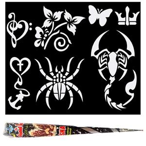 حنا طراحی و شابلون تتو موقت مدل NA061