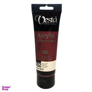 رنگ اکریلیک وستا مدل rubby red کد68