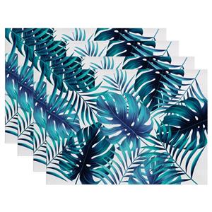 زیربشقابی طرح برگ های استوایی کد IDM 84 بسته 4 عددی