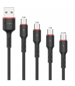 کابل تبدیل USB به MicroUSB کلومن پلاس مدل +K6 مجموعه 4 عددی