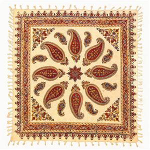 قلمکاری  رومیزی قلمکار عطریان طرح بته جقه کد G374 -